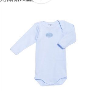Set of 4 Petit Bateau baby long sleeve bodysuits
